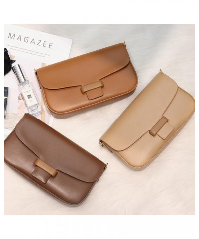 Women's Underarm Bag Leather Women's Bag Shoulder Small Square Bag Handheld Messenger Bag(COF Color) Caramel Color $31.96 Sho...