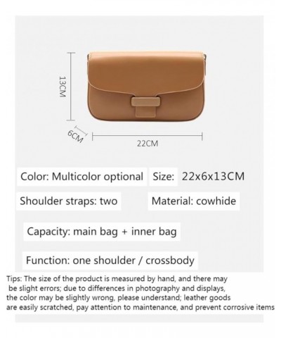 Women's Underarm Bag Leather Women's Bag Shoulder Small Square Bag Handheld Messenger Bag(COF Color) Caramel Color $31.96 Sho...