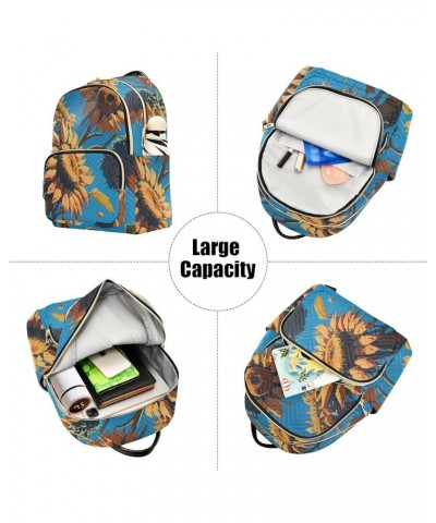 Medium Fashion Backpack for Women Sunflower Sunny Day Print Ladies Travel Daypack Aesthetic Shoulder Bag 11.4×6.1×14.1 IN $19...