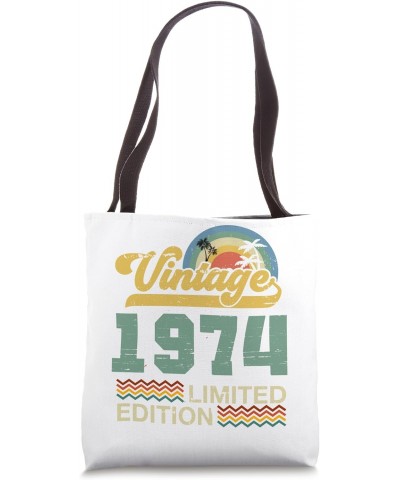 Vintage 1974 for Men Dad Birthday for Husband Friend Tote Bag $12.23 Totes