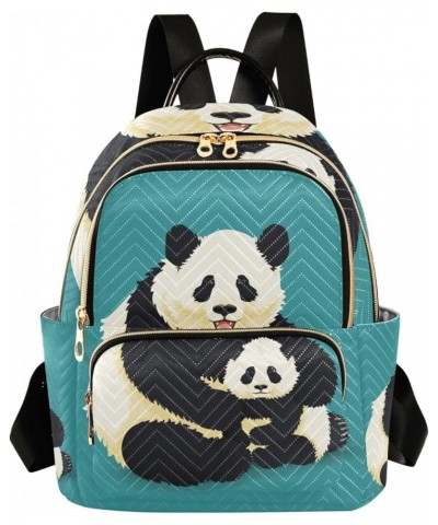 Small Backpack for Women Travel Bag Adult Panda and Baby Panda Daypack Purse Fashion Shoulder Bag Rucksack Small B574 $13.51 ...