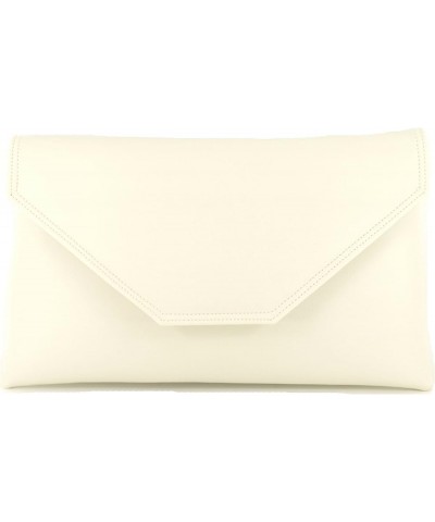 Womens Stylish Clutch Purse Shoulder Bag Faux Leather Light Beige $23.84 Clutches