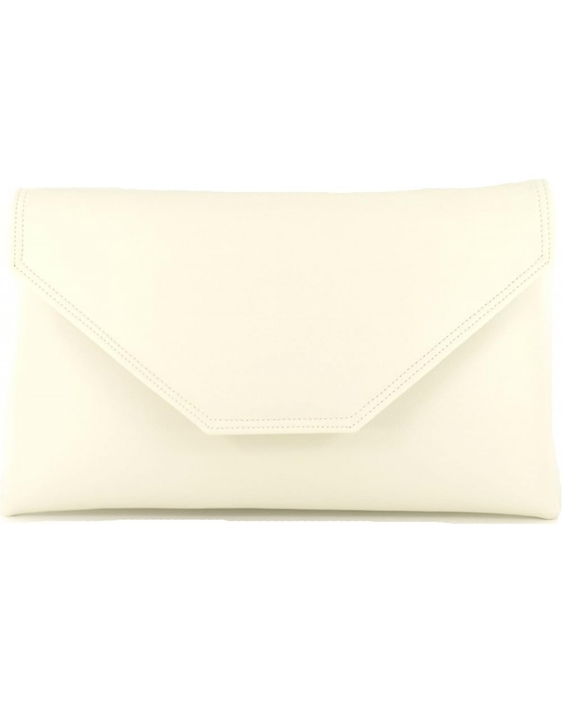 Womens Stylish Clutch Purse Shoulder Bag Faux Leather Light Beige $23.84 Clutches