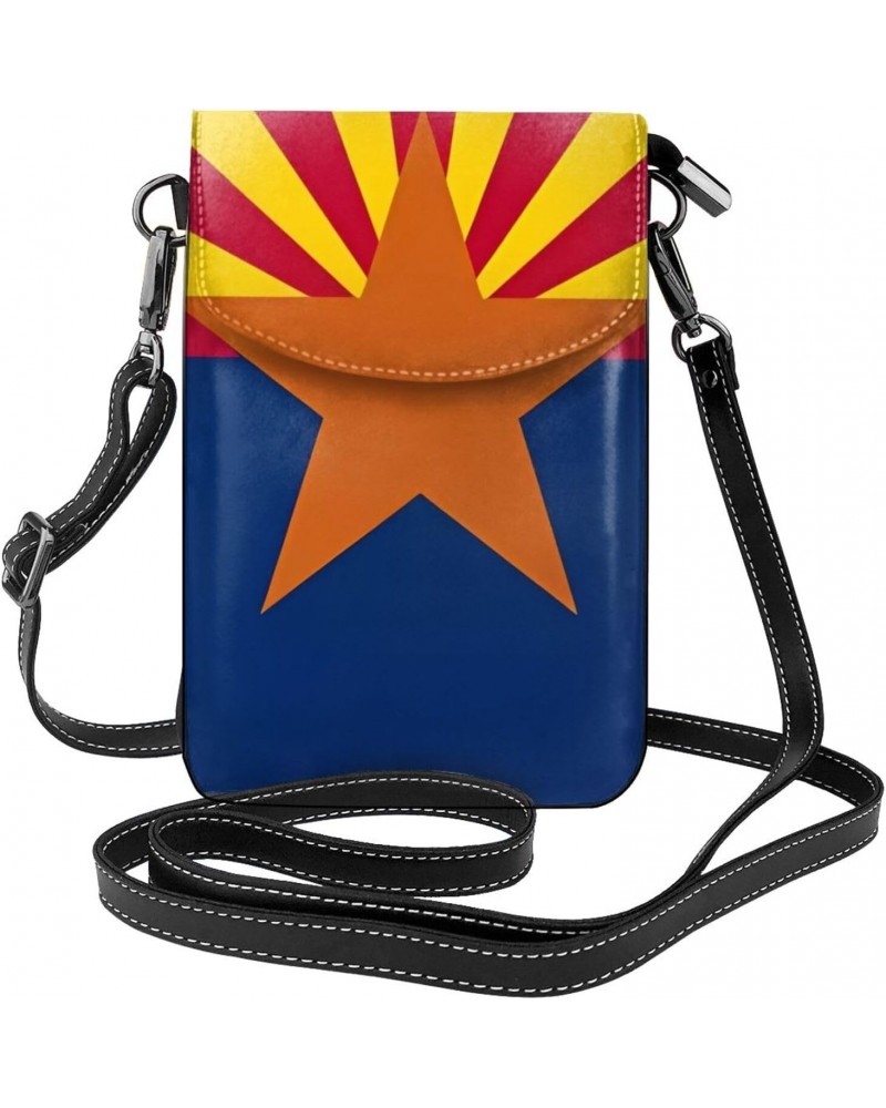 women Small Cell Phone Purse Arizona Flag picture Soft, durable and waterproof PU leather Convenient for daily use and travel...