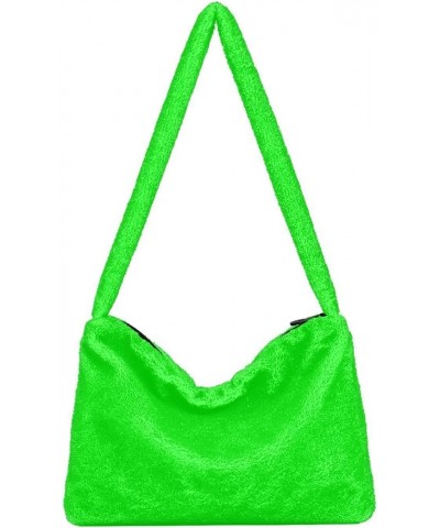 Magic Galaxy Plush Underarm Bag, Purses Shoulder Bag, Womens Outdoor Bag Bright Green $11.74 Totes