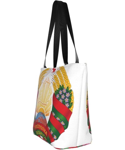 Coat of Arms Belarus Women'S Casual One Shoulder Carry Shopping Bag Large Capacity Working Storage Handbag $17.58 Shoulder Bags