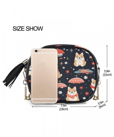 Crossbody Purse Small Crossbody Bags Shoulder Handbags Umbrella Dog for Women $11.50 Shoulder Bags