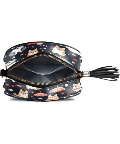 Crossbody Purse Small Crossbody Bags Shoulder Handbags Umbrella Dog for Women $11.50 Shoulder Bags