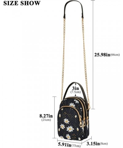 Crossbody Bags Crossbody Purse Chest Bag White Yellow Daisy for Women Trendy $14.03 Shoulder Bags