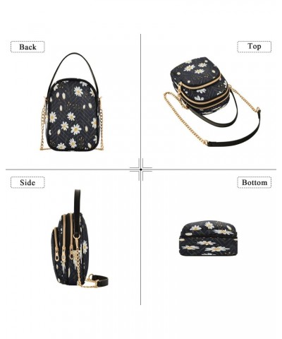 Crossbody Bags Crossbody Purse Chest Bag White Yellow Daisy for Women Trendy $14.03 Shoulder Bags