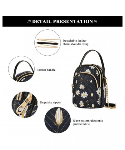 Crossbody Bags Crossbody Purse Chest Bag White Yellow Daisy for Women Trendy $14.03 Shoulder Bags