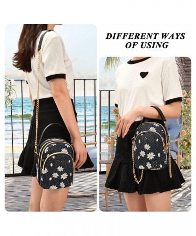 Crossbody Bags Crossbody Purse Chest Bag White Yellow Daisy for Women Trendy $14.03 Shoulder Bags