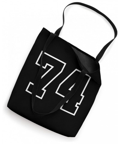 Number 74 Sports Jersey, Birthday Age Favorite Lucky Number Tote Bag $9.84 Totes