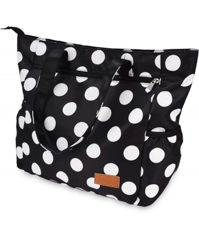 Shoulder Tote Bag For Nurses Teachers Work Gym Travel Beach Women With Large Capacity Waterproof White Dots $15.17 Totes