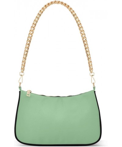 Malachite Green Trendy Bags for Women 2023 Polyester & Aluminum Alloy, Simple Handbags for Women, 18x28x7cm, Gold Chain Dark ...