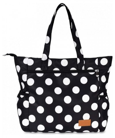 Shoulder Tote Bag For Nurses Teachers Work Gym Travel Beach Women With Large Capacity Waterproof White Dots $15.17 Totes