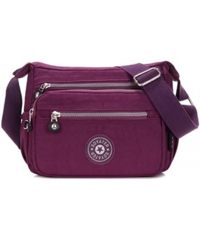 Bag Shoulder Bag Womens Purse Waterproof Messenger Cross Body Ladies Handbag Purple $15.96 Shoulder Bags