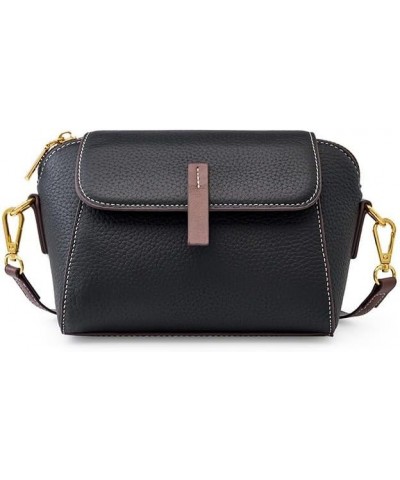 Light Luxury Soft Leather Crossbody Bag, Women Trendy Small Shoulder Bags Adjustable Straps, for Daily Outing Black $10.85 Cr...