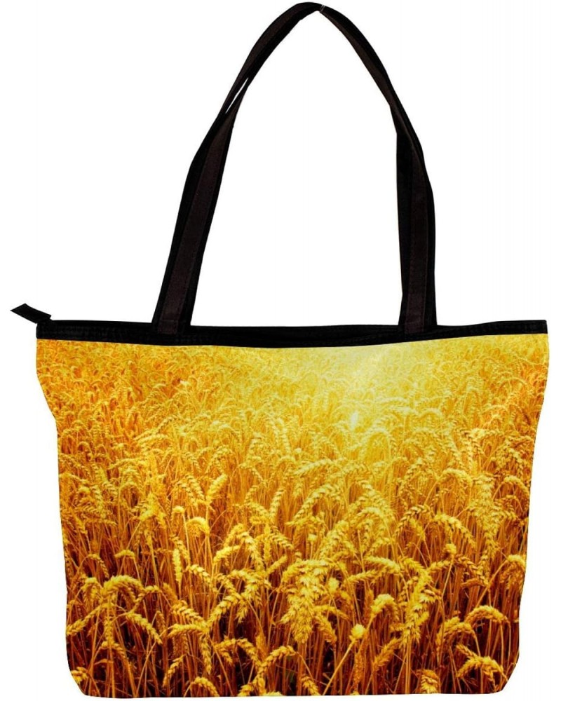 Handbag Autumn Yellow Grain Ear Size: 11.8x4.1x15.4 inches storage bag Handbag $11.69 Handbags