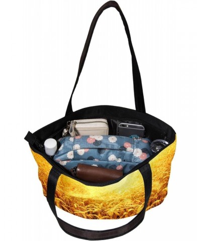 Handbag Autumn Yellow Grain Ear Size: 11.8x4.1x15.4 inches storage bag Handbag $11.69 Handbags