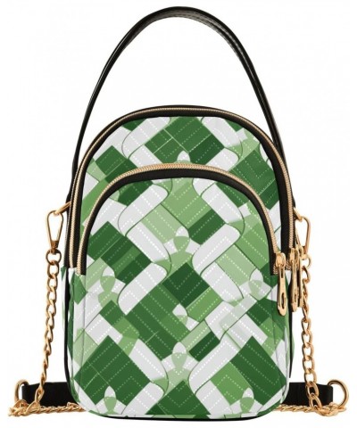 St. Patrick's Day Creative Stripe Women's Crossbody Handbags with Zipper, Casual Leather Cell Phone Purse Crossbody Bags for ...