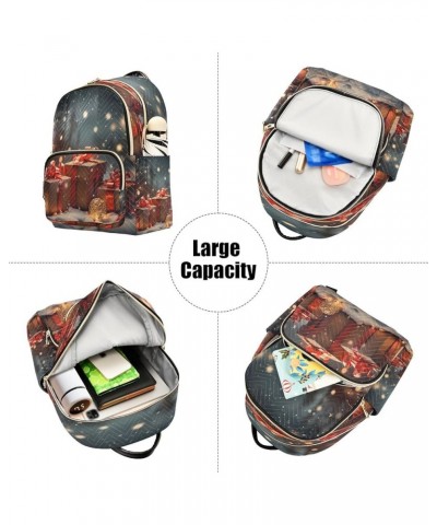 Snowman Gift Merry Christmas Women Backpack Purse Ladies Fashion Shoulder Bag Daypack Travel Bag 10L Medium $19.94 Backpacks