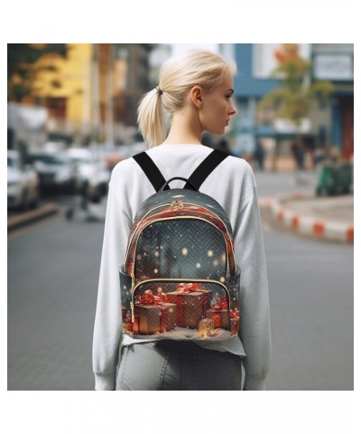 Snowman Gift Merry Christmas Women Backpack Purse Ladies Fashion Shoulder Bag Daypack Travel Bag 10L Medium $19.94 Backpacks