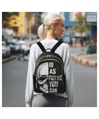 Skull Women's Backpack Purse Causal Daypack Work Travel College Business Trip Bag Shoulder Bag Medium $17.27 Backpacks