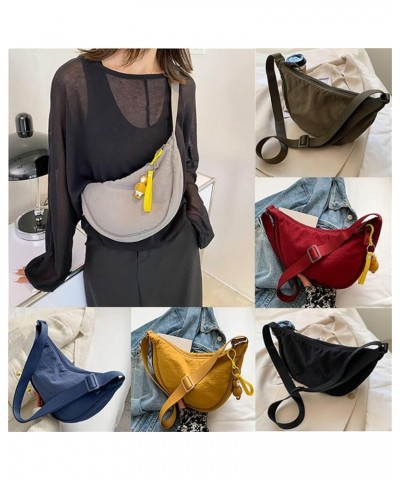 Kelinia Bag, Kelinia Crossbody Bag, Simple Crossbody Bags Fashion Women Dumpling Bags Portable Lightweight for Work White $11...