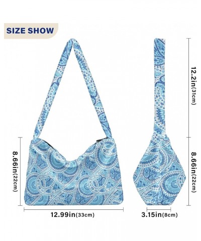 Plush Underarm Bag Women's Tote Handbags Ornament Flowers Ladies Fluffy Purse Shoulder Bag for Winter $10.55 Totes