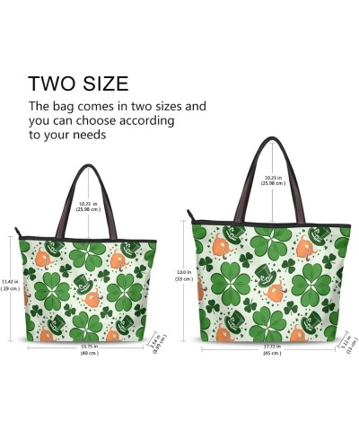 Guitar Icons Shoulder Tote Bag Purse Top Handle Satchel Handbag for Women Work School Travel St Patricks Day Pattern 03 $11.7...