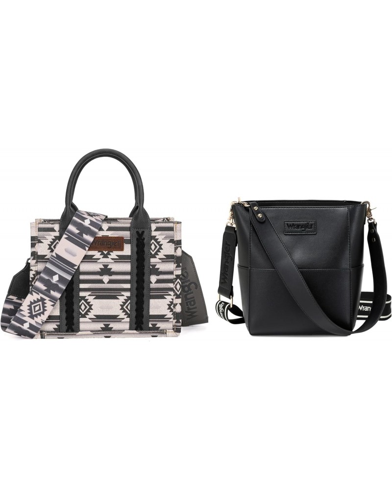 Wrangler Tote Bag for Women Aztec Top Handle Satchel Purse and Crossbody Shoulder Purse with Guitar Strap $47.24 Totes