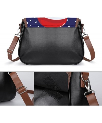 Printed Crossbody Bags Women City Leather Shoulder Bag Satchel Hobo Bags Trendy Animal Rose Red Color4 $22.83 Hobo Bags