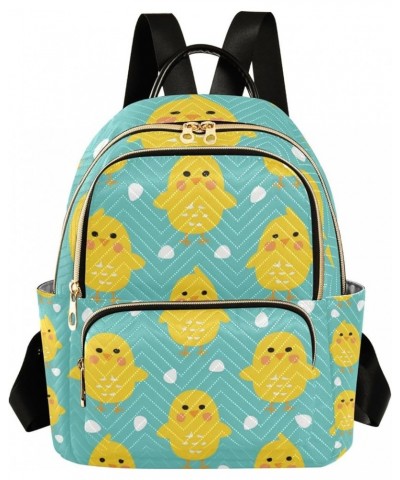 Small Backpack Purse for Women, Happy Yellow Chicken Travel Bag Casual Daypack Shoulder Bag Medium $17.64 Backpacks