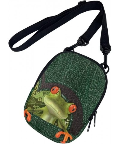 Mini Crossbody Bags for Women and Mens Sling Shoulder Satchel with Adjustable Strap Animal Frog $10.59 Shoulder Bags