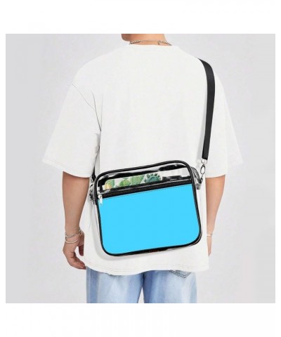 Men's Casual Shoulder Handbag Fashion Leather Bag Clear Crossbody Bag Color329 $14.33 Totes