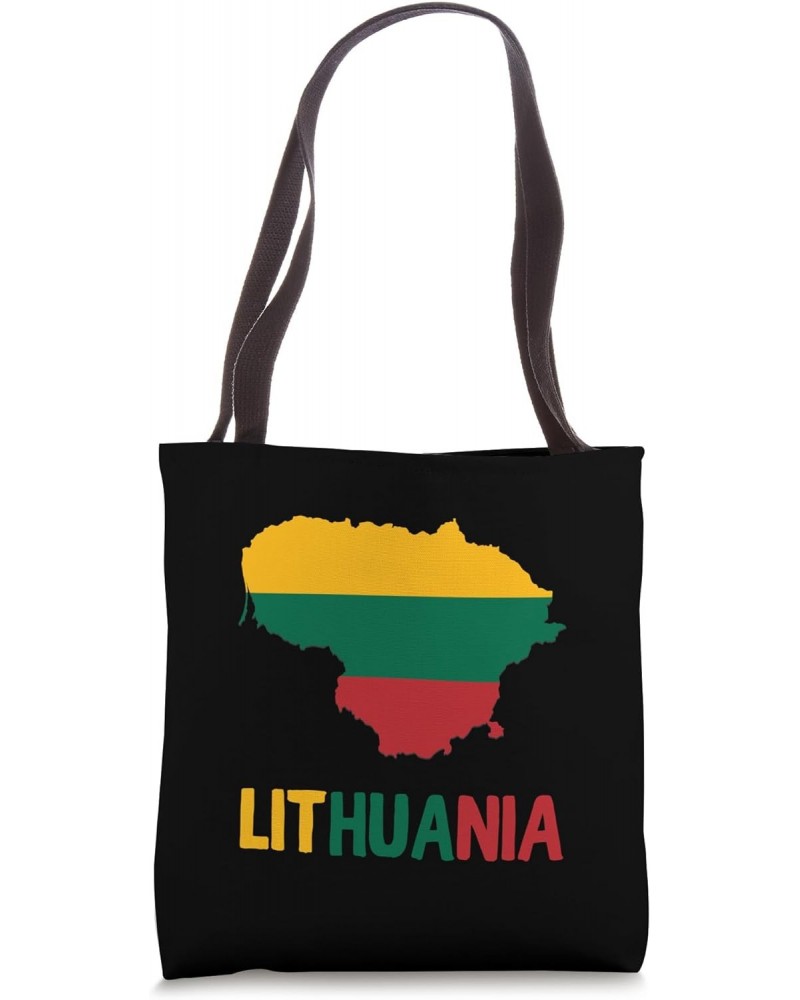 LITHUANIA FLAG AND MAP Tote Bag $9.89 Totes