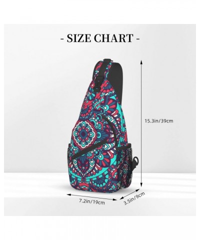 Mandala Vintage Tribal Motifs Sling Backpack Crossbody Shoulder Bag Travel Hiking Daypack for Women Men $17.10 Crossbody Bags