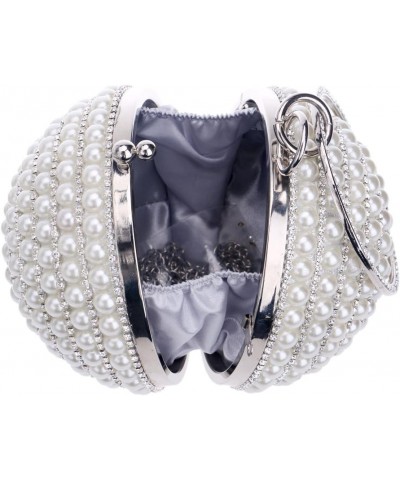 Pearl Dinner Bag Ladies Handbag Round Europe And The United States Banquet Bag Celebrity Dress Evening Bag Black $35.50 Eveni...