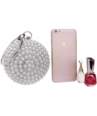 Pearl Dinner Bag Ladies Handbag Round Europe And The United States Banquet Bag Celebrity Dress Evening Bag Black $35.50 Eveni...