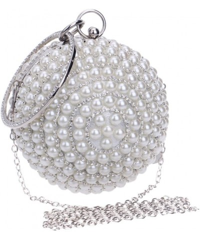 Pearl Dinner Bag Ladies Handbag Round Europe And The United States Banquet Bag Celebrity Dress Evening Bag Black $35.50 Eveni...