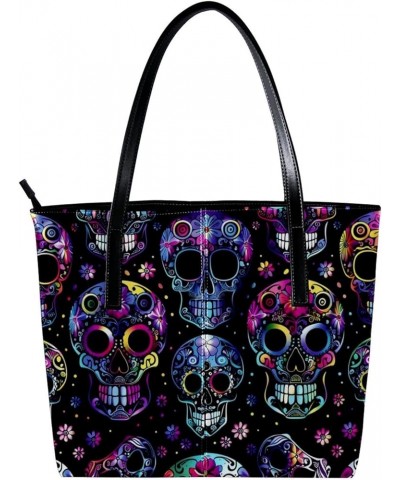 Tote Bag, Large Tote Bags for Women, Women's Tote Handbags, Skull Flower Mexico, Womens Tote Bag Design 3132 $21.06 Totes