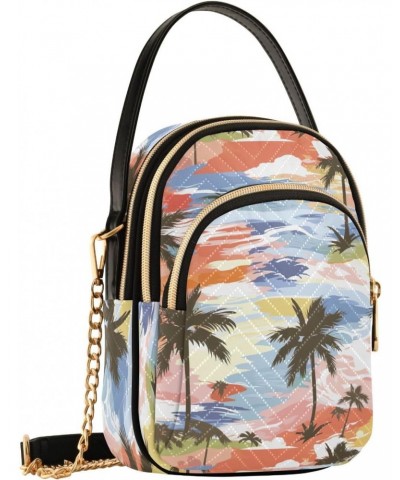 Tropical Palms Small Crossbody Bags for Women Cell Phone Shoulder Purse Handbags Wallet 21217726 $16.23 Crossbody Bags