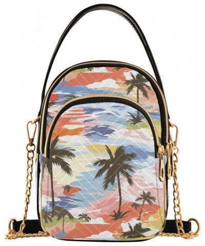 Tropical Palms Small Crossbody Bags for Women Cell Phone Shoulder Purse Handbags Wallet 21217726 $16.23 Crossbody Bags