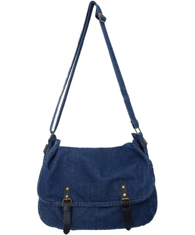 Denim Purses and Handbags for Women - Casual Denim Tote Bag Blue Jean Purse Denim Shoulder Crossbody Bag Dark Blue $14.55 Totes