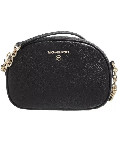 MK Women's Bag Small Oval Crossbody Twill Sheepskin Camera Bag Black $43.34 Crossbody Bags