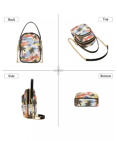 Tropical Palms Small Crossbody Bags for Women Cell Phone Shoulder Purse Handbags Wallet 21217726 $16.23 Crossbody Bags