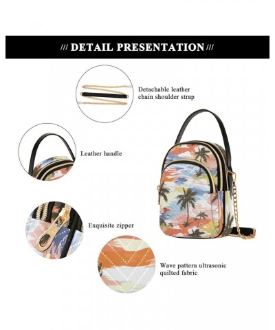 Tropical Palms Small Crossbody Bags for Women Cell Phone Shoulder Purse Handbags Wallet 21217726 $16.23 Crossbody Bags