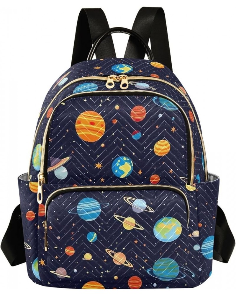 Space Planet Galaxy Backpack Purse for Women Small Travel Bag Fashion Daypack M 202a0376 S(10.23"x5.11"x12.59") 202a0376 $17....