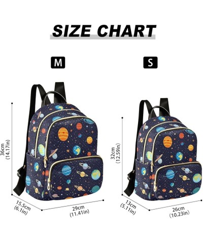 Space Planet Galaxy Backpack Purse for Women Small Travel Bag Fashion Daypack M 202a0376 S(10.23"x5.11"x12.59") 202a0376 $17....